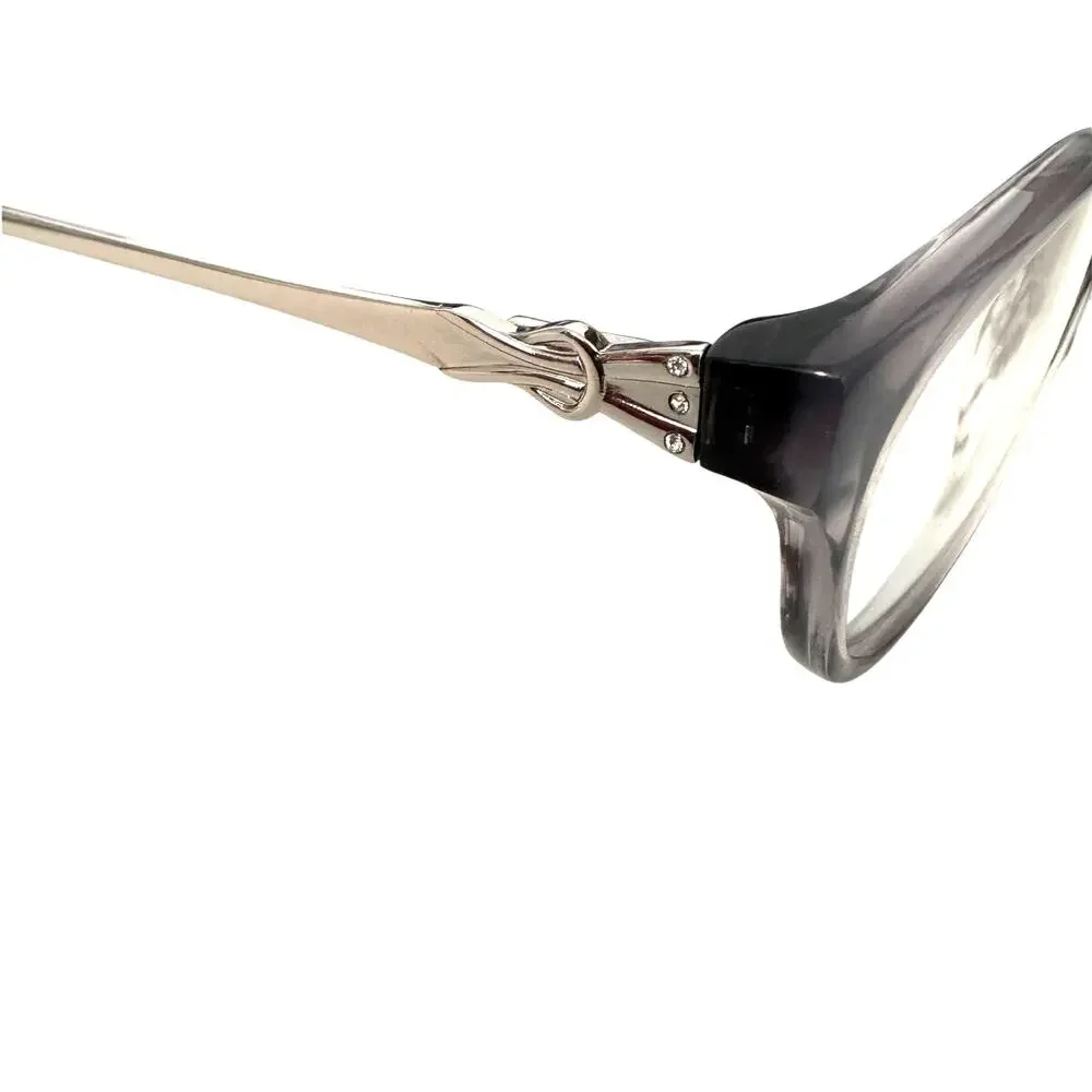 NEW Catherine Deneuve GREY Crystal clear rounded CD0422 Glasses